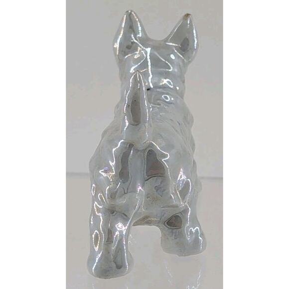 Vintage Porcelain Ceramic Dog Terrier Scottie Figurine 2.5" Tall Made In Japan - Picture 6 of 8